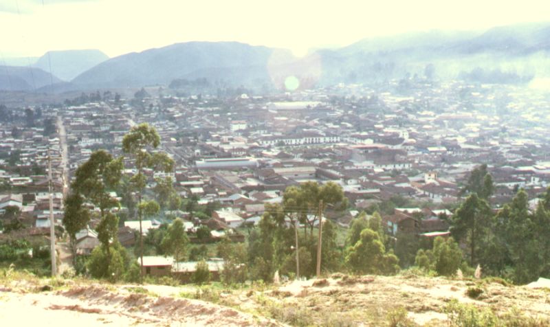 Chachapoyas Peru - view over the city 68kb